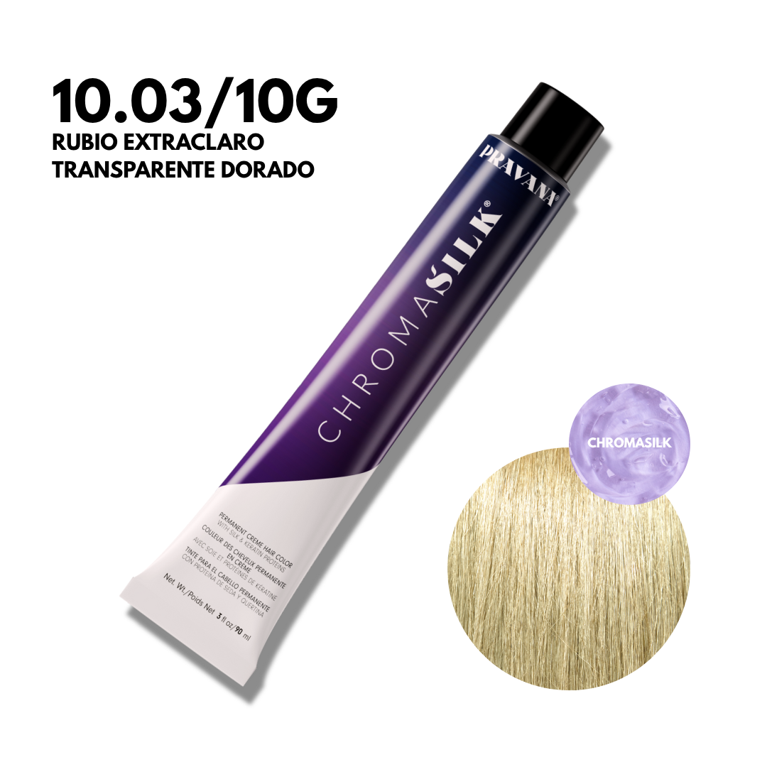 10.03/10g Rubio Extraclaro Transparente Dorado Chromasilk Permanente