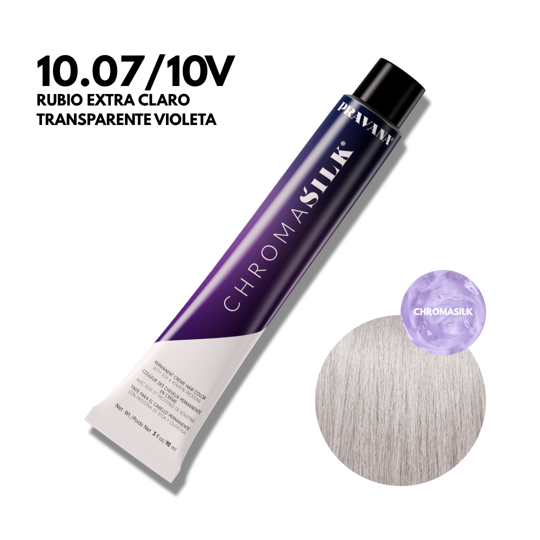 10.07/10v Rubio Extra Claro Transparente Violeta Permanente