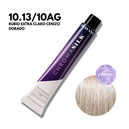 10.13/10 Ag Rubio Extra Claro Cenizo Dorado Chromasilk Permanente
