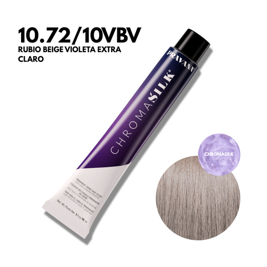 10.72/10Vbv Rubio Beige Violeta Extra Claro Chromasilk Permanente