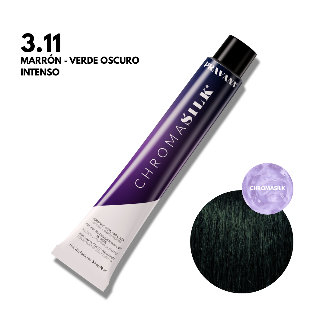 3.11 Marrón - Verde Oscuro Intenso Chromasilk Permanente