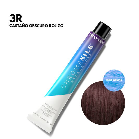 3R Castaño Rojizo Obscuro HydraGloss DemiPermanente