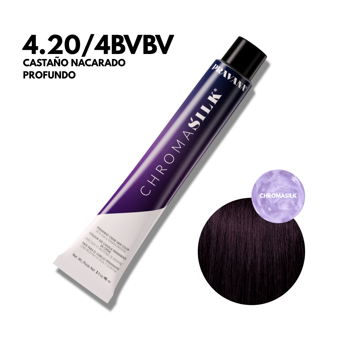 4.20/4BVbv Castaño Nacarado Profundo Chromasilk Permanente