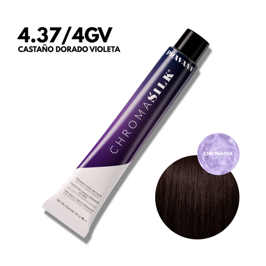 4.37/4Gv Castaño Dorado Violeta Chromasilk Permanente