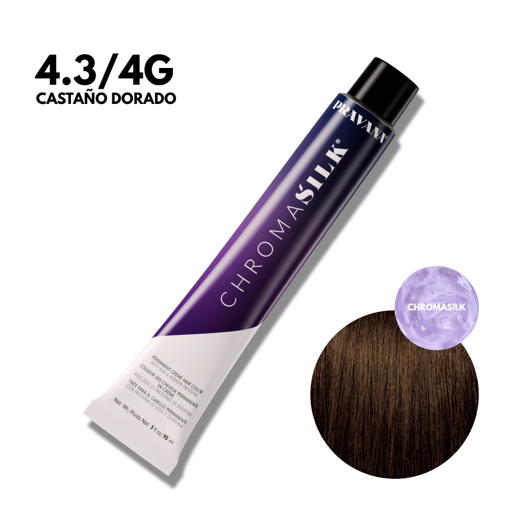 4.3/4G Castaño Dorado Chromasilk Permanente