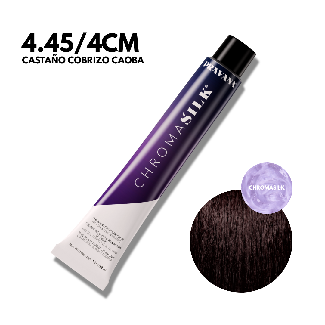 4.45/4Cm Castaño Cobrizo Caoba Chromasilk Permanente