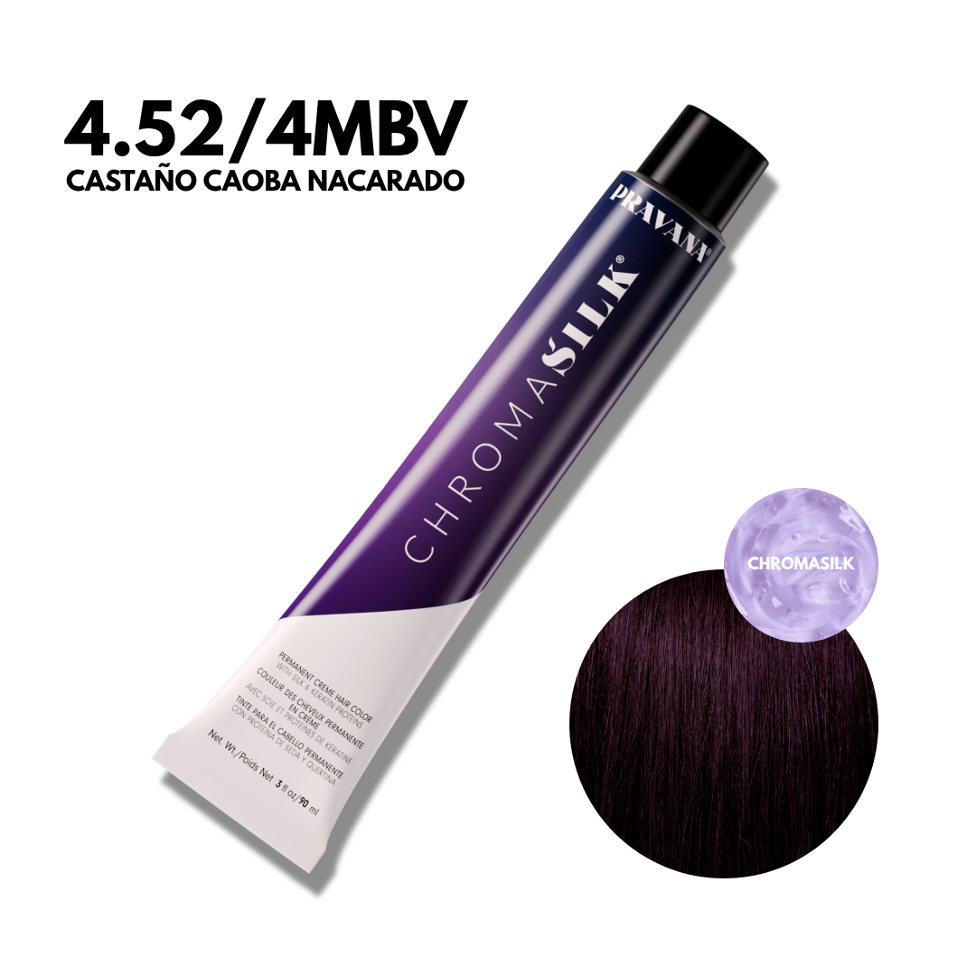 4.52/4Mbv Castaño Caoba Nacarado Chromasilk Permanente
