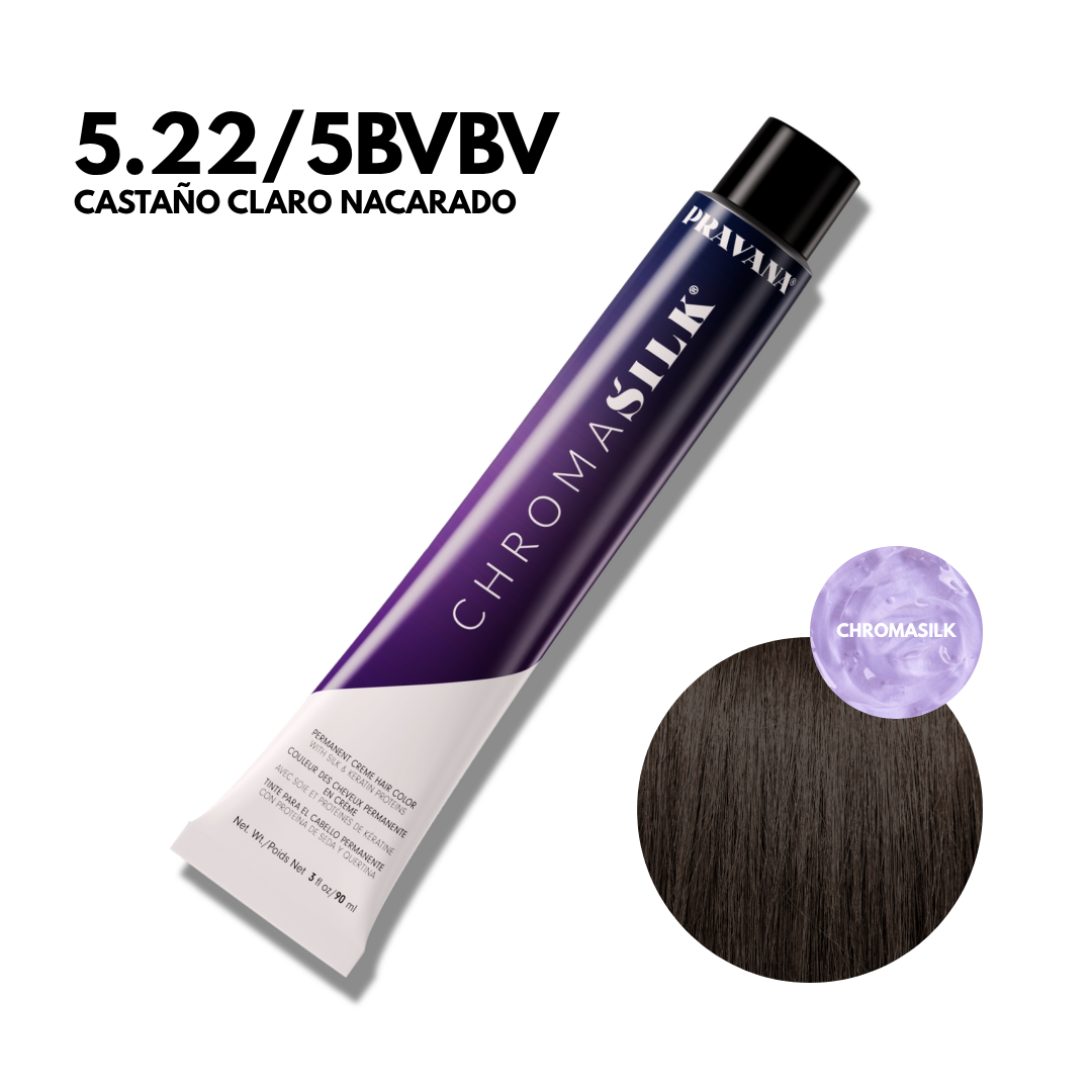 5.22/5BVBV Castaño Claro Nacarado Chromasilk Permanente
