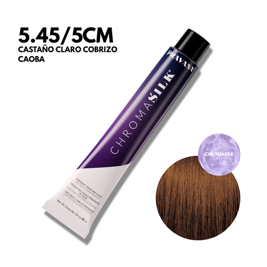 5.45/5Cm Castaño Claro Cobrizo Caoba Chromasilk Permanente