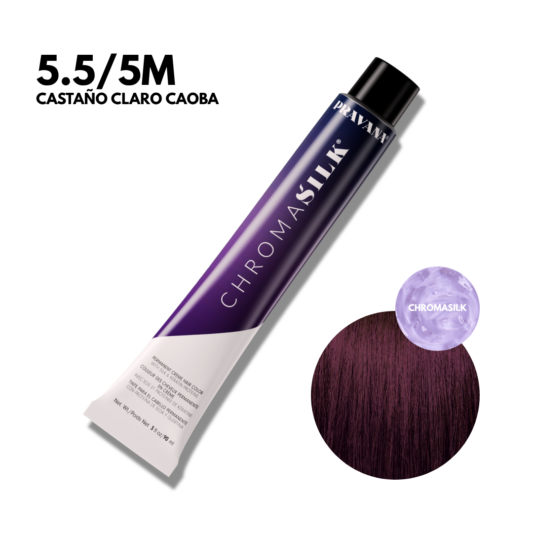 5.5/5M Castaño Claro Caoba Chromasilk Permanente