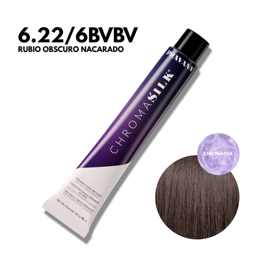 6.22/6BVBV Rubio Obscuro Nacarado Intenso Chromasilk Permanente