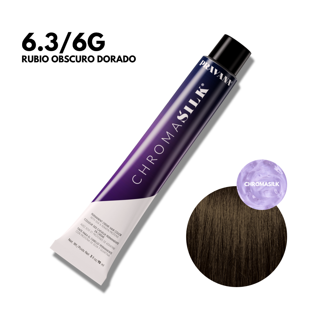 6.3/6G Rubio Obscuro Dorado Chromasilk Permanente
