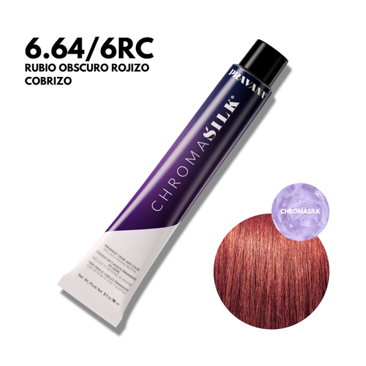 6.64/6Rc Rubio Obscuro Rojizo Cobrizo Chromasilk Permanente
