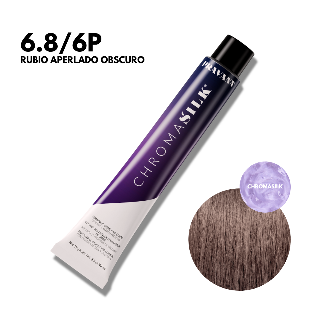 6.8/6P Rubio Aperlado Obscuro Chromasilk Permanente
