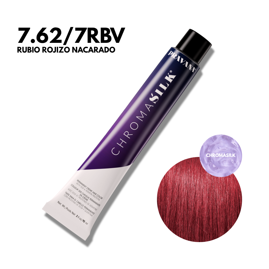 7.62/7Rbv Rubio Rojizo Nacarado Chromasilk Permanente