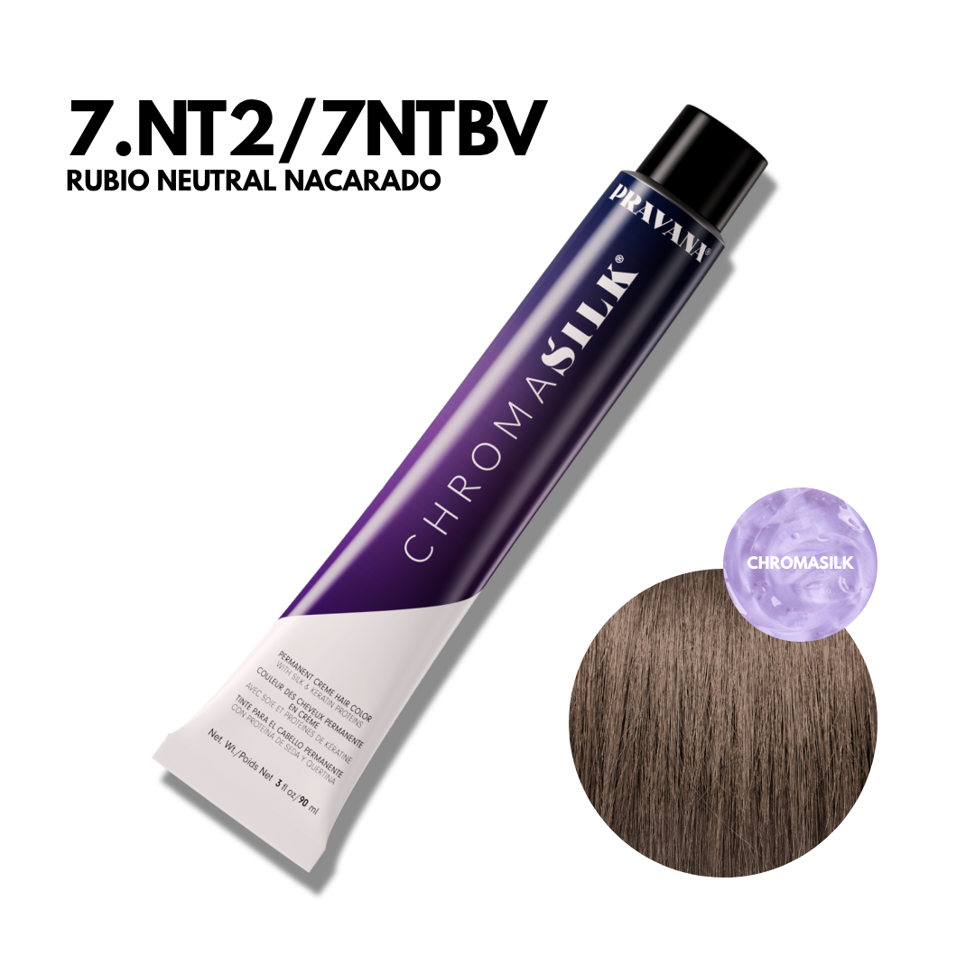 7.Nt2/7Ntbv Rubio Neutral Nacarado Chromasilk Permanente