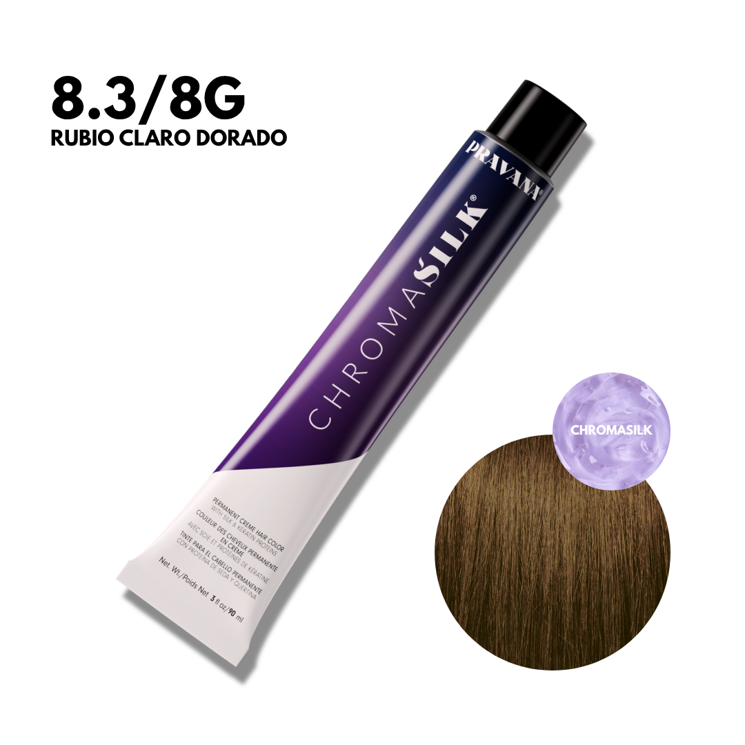 8.3/8G Rubio Claro Dorado Chromasilk Permanente
