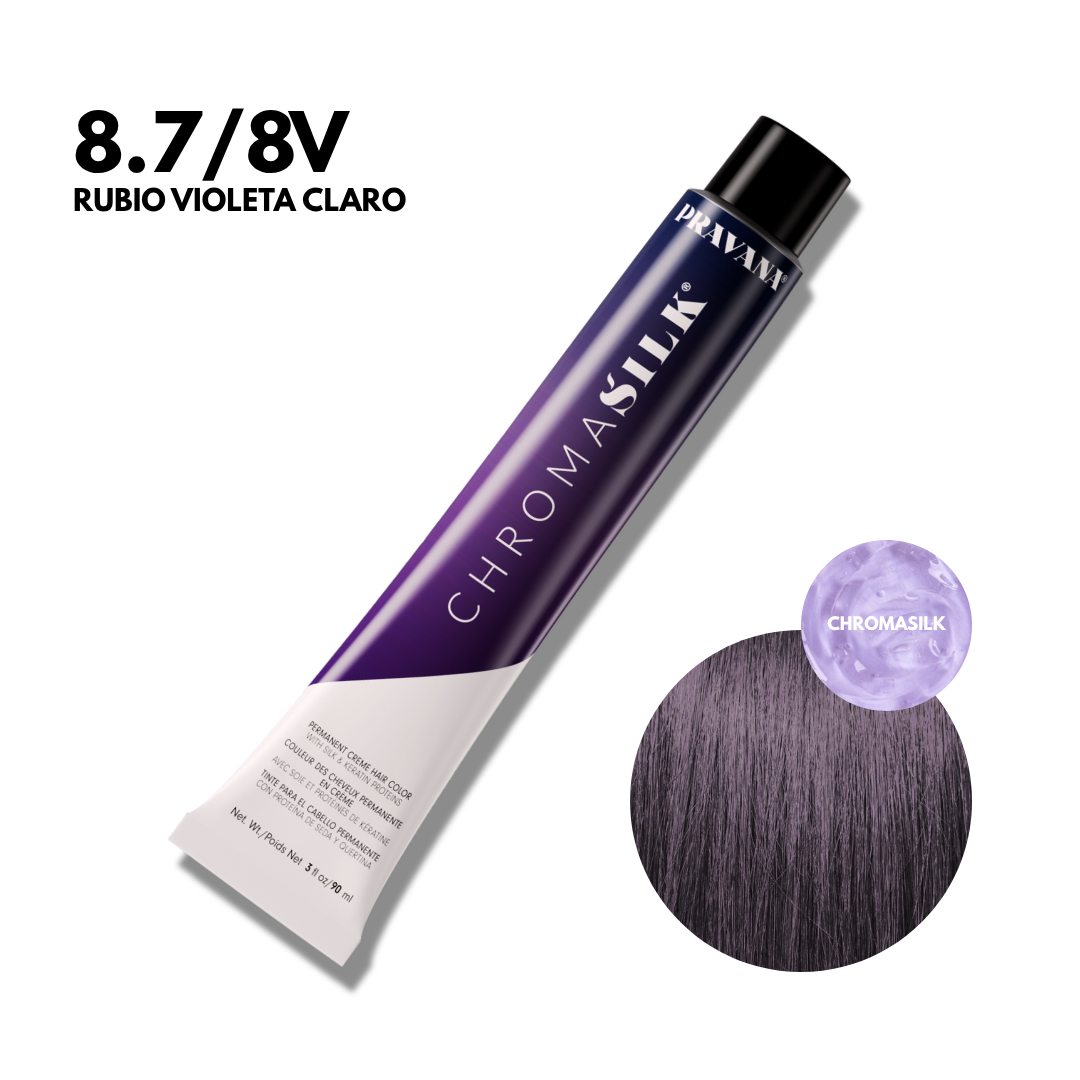 8.7/8V Rubio Violeta Claro Chromasilk Permanente