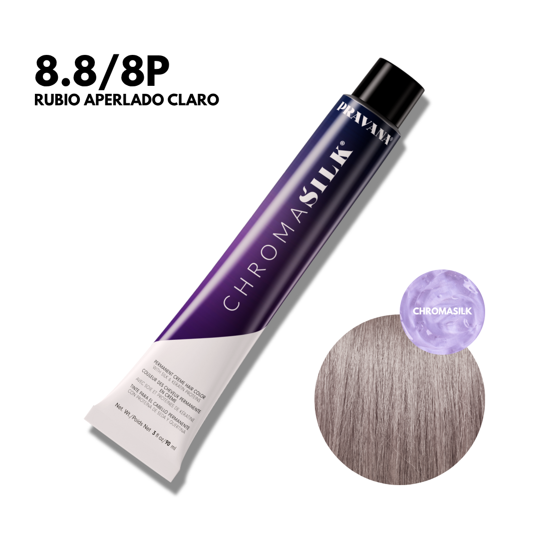 8.8/8P Rubio Aperlado Claro Chromasilk Permanente