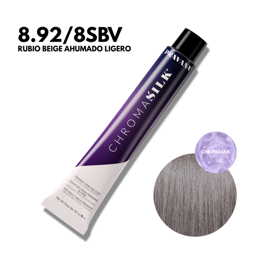 8.92/8Sbv Rubio Beige Ahumado Ligero Chromasilk Permanente