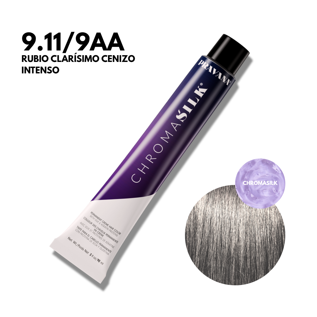 9.11/9AA Rubio Clarísimo Cenizo Intenso Chromasilk Permanente