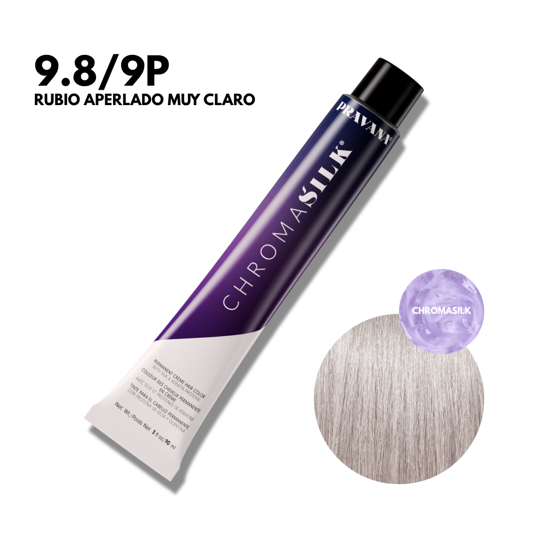 9.8/9P Rubio Aperlado Muy Claro Chromasilk Permanente